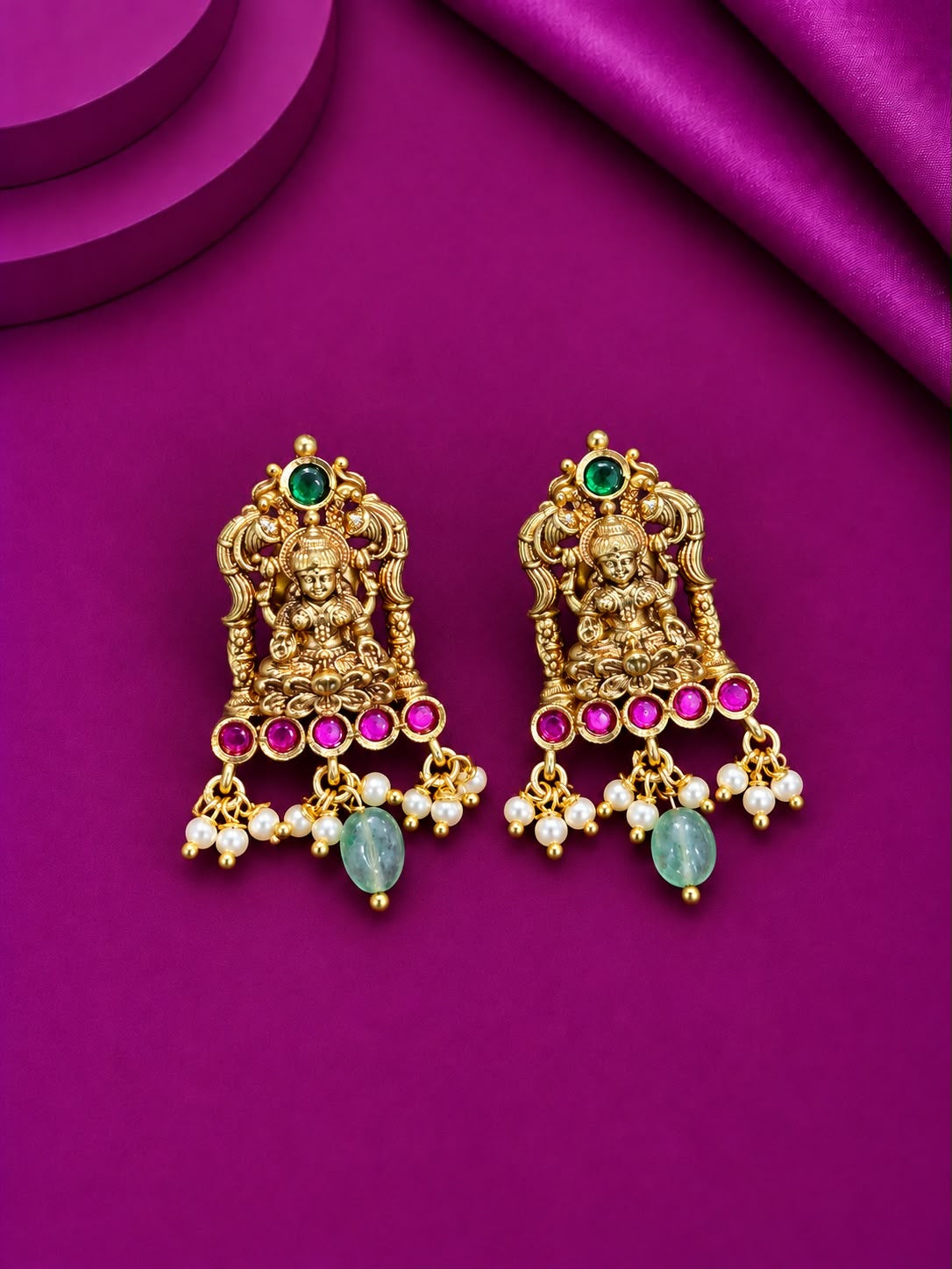 Antique Lakshmi stud earrings