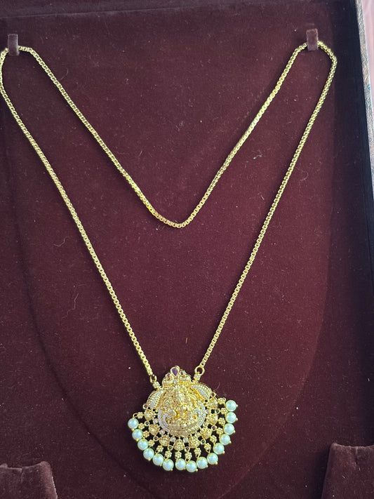 Lakshmi pendant with chain