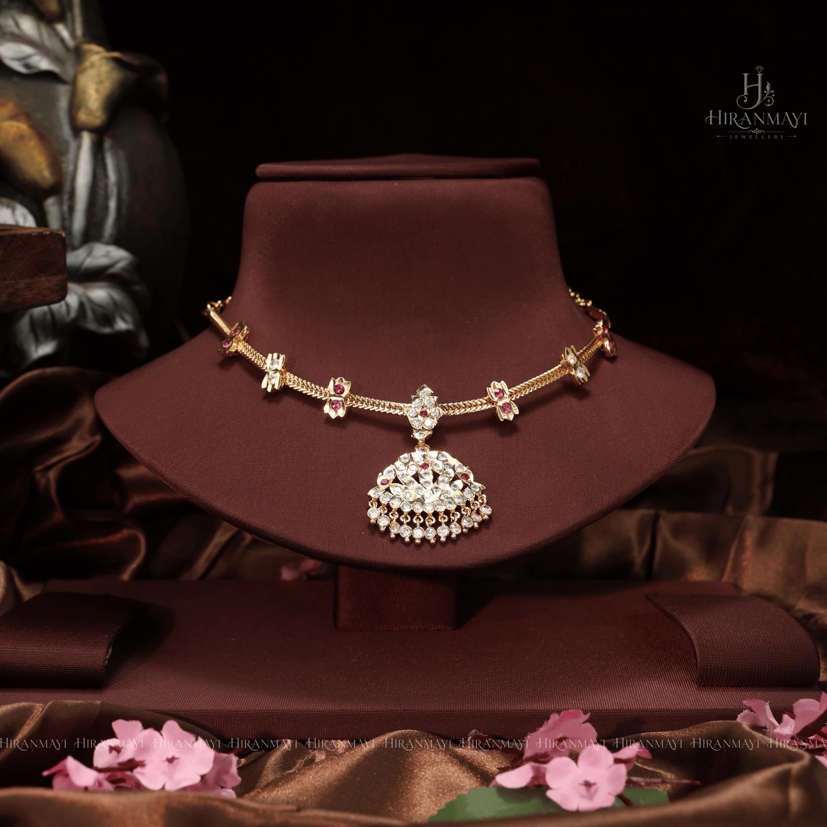 Vintage stone attigai with ruby stone