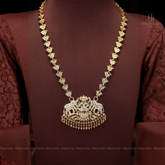 Vintage stone malai with little Lakshmi motif