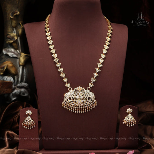 Vintage stone malai with little Lakshmi motif