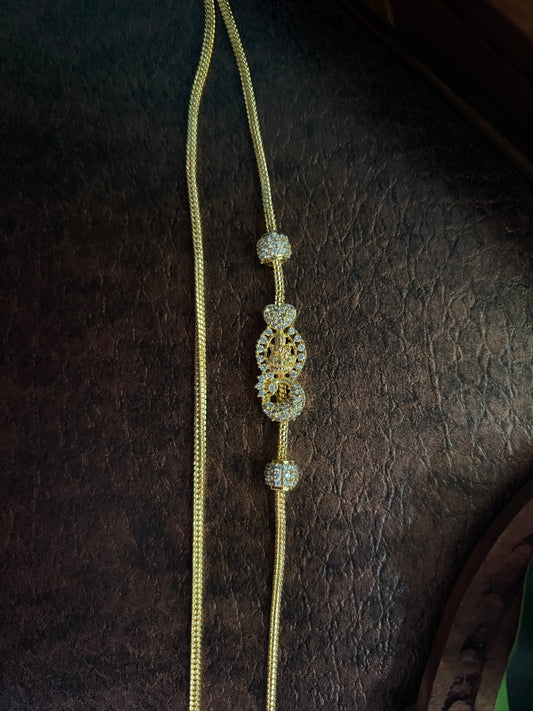Lakshmi pattern stone mugapu chain