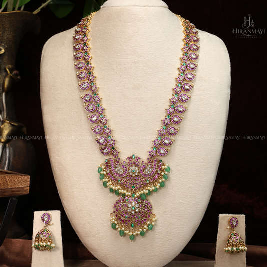 Premium jadau stone long haram