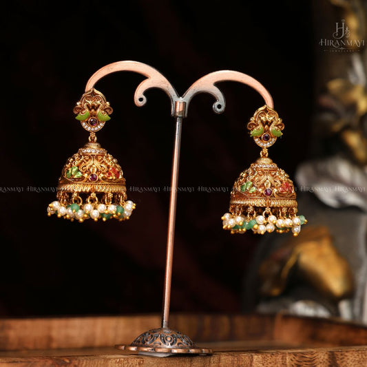 Antique Srinivasa kalyanam bridal long haram with chocker