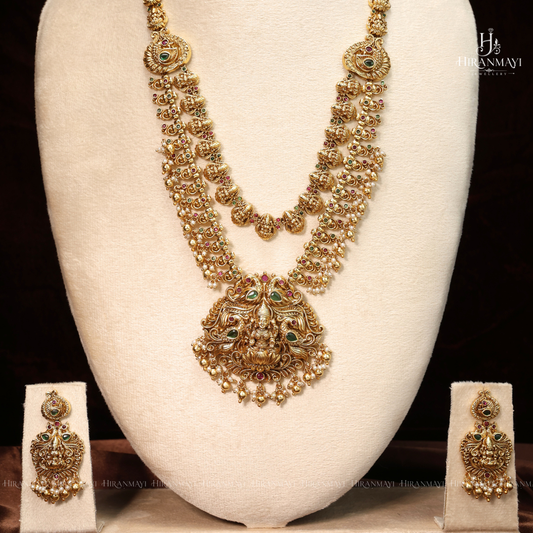 Antique step layer semi bridal long haram