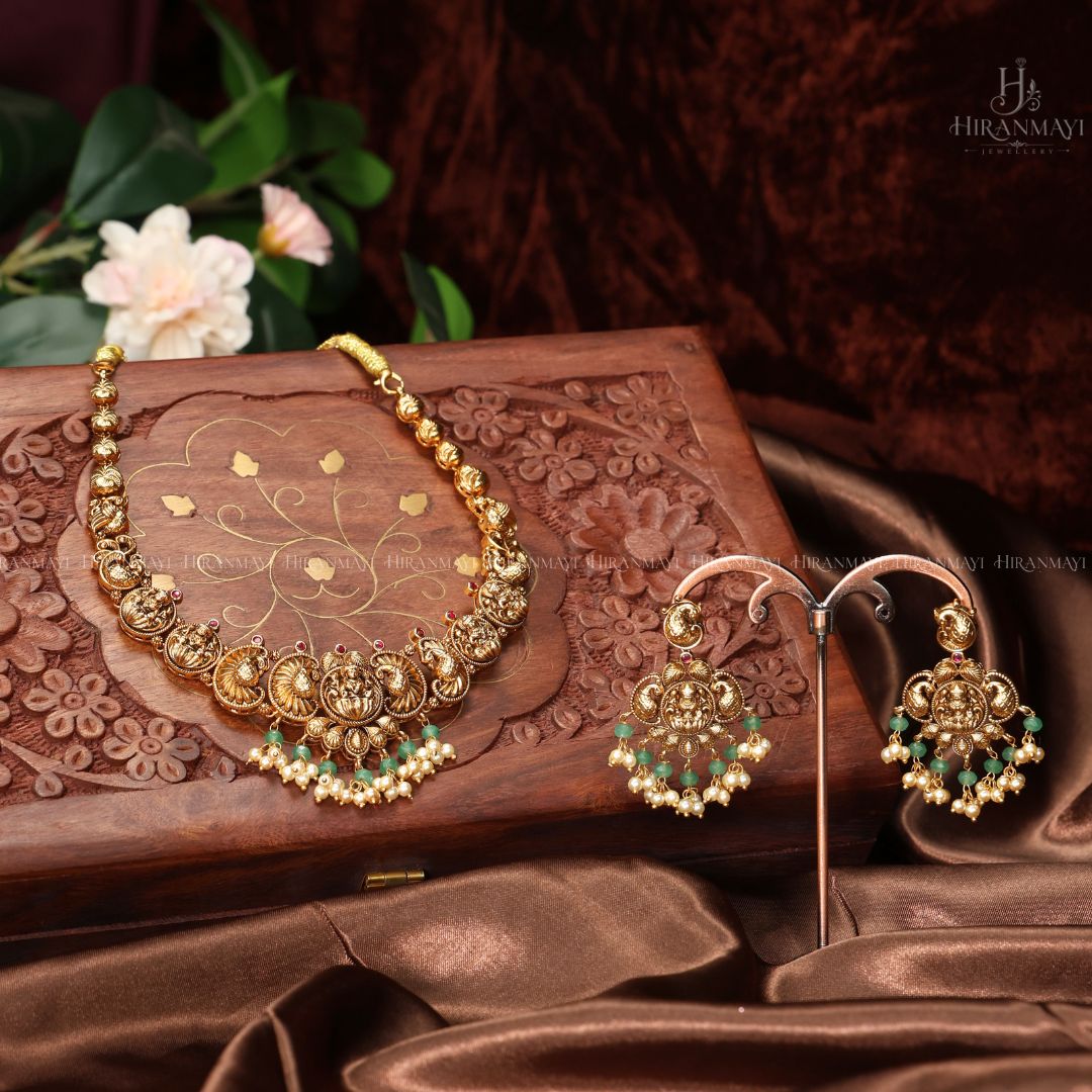 2 Antique Lakshmi motif necklace
