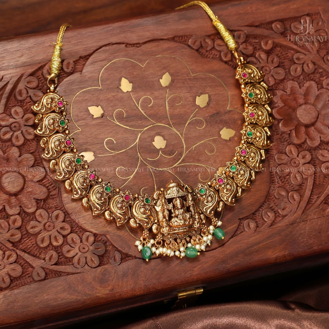 2 Antique Lakshmi motif necklace