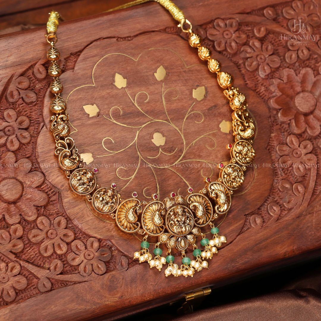 2 Antique Lakshmi motif necklace