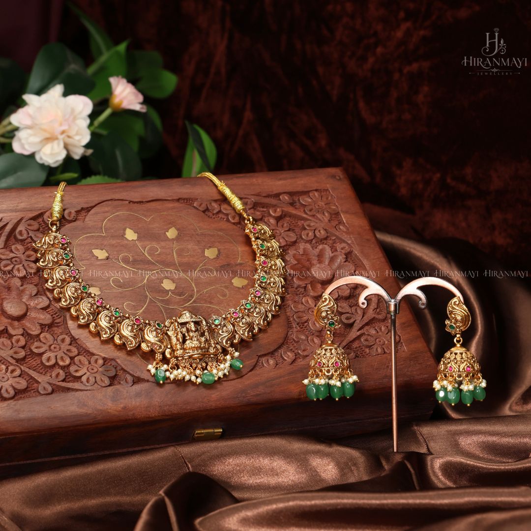 2 Antique Lakshmi motif necklace