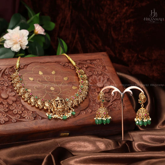 2 Antique Lakshmi motif necklace