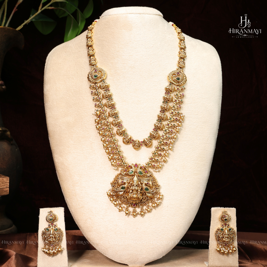Antique step layer semi bridal long haram