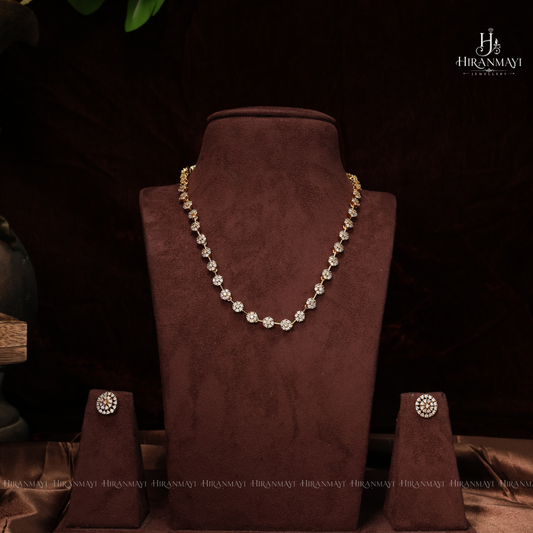 Star stud pattern American diamond long haram
