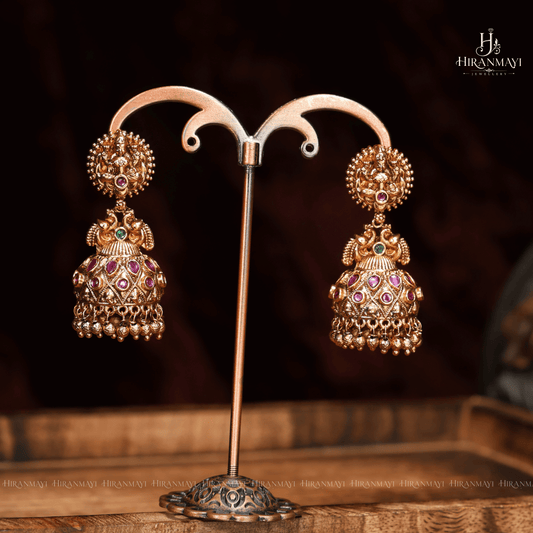Antique Matt With Jadau Stone Long Malai