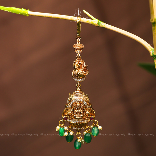 Antique Lakshmi with peacock tikka