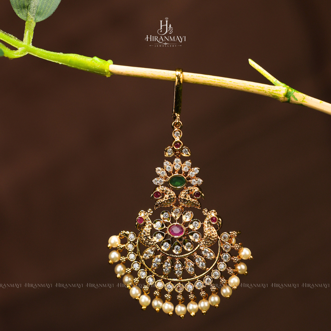 White with ruby green tikka