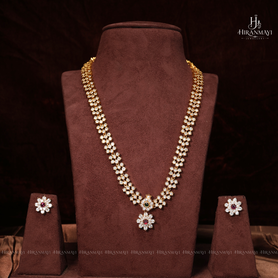 Kundan stone simple long haram