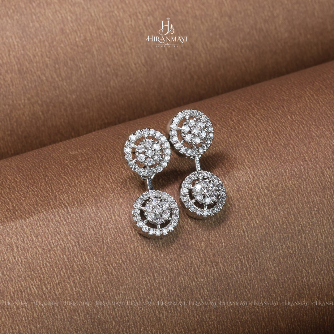 Diamond replica white stone necklace
