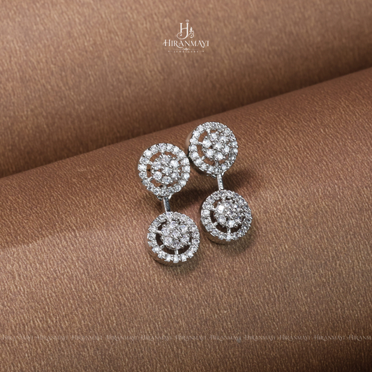 Diamond replica white stone necklace