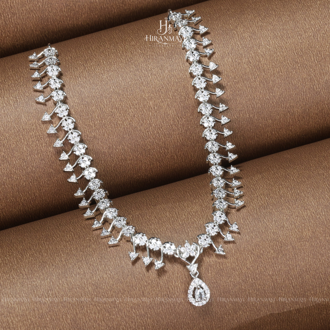 White stone necklace