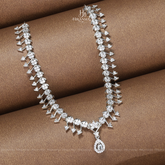 White stone necklace