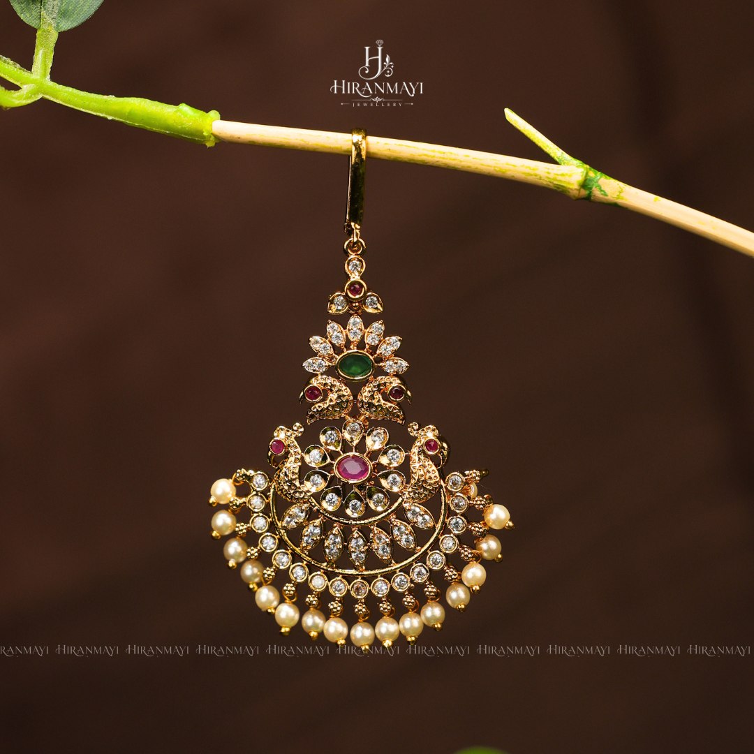 White with ruby green tikka