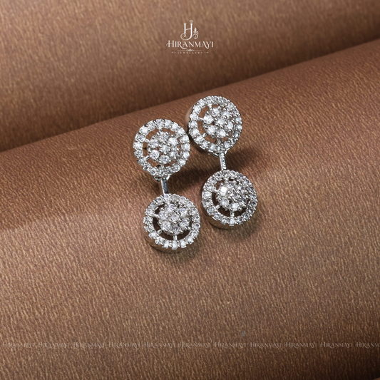 Diamond replica white stone necklace