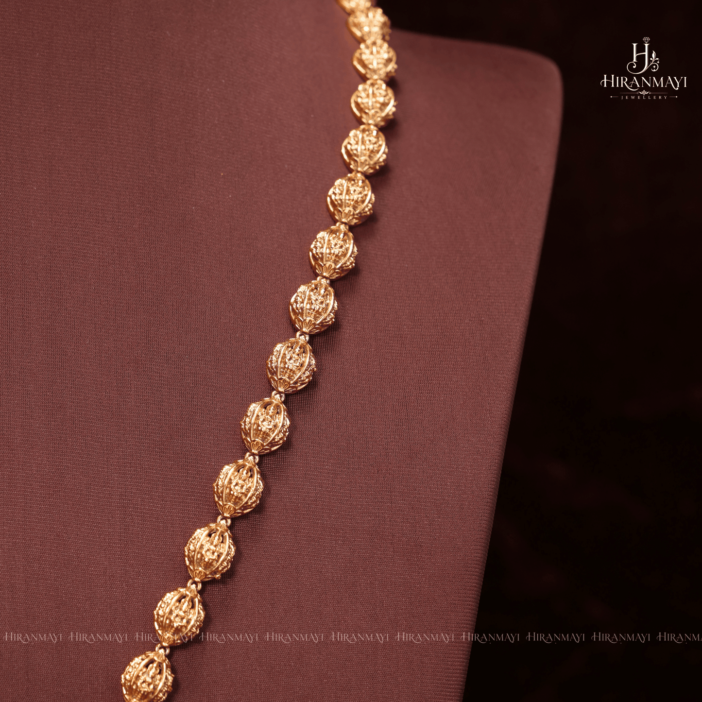 Antique Matt With Jadau Stone Long Malai