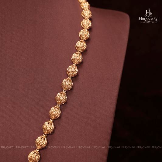 Antique Matt With Jadau Stone Long Malai