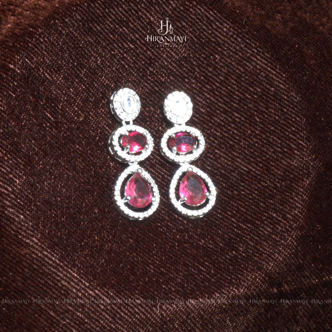 Ruby stone studded necklace