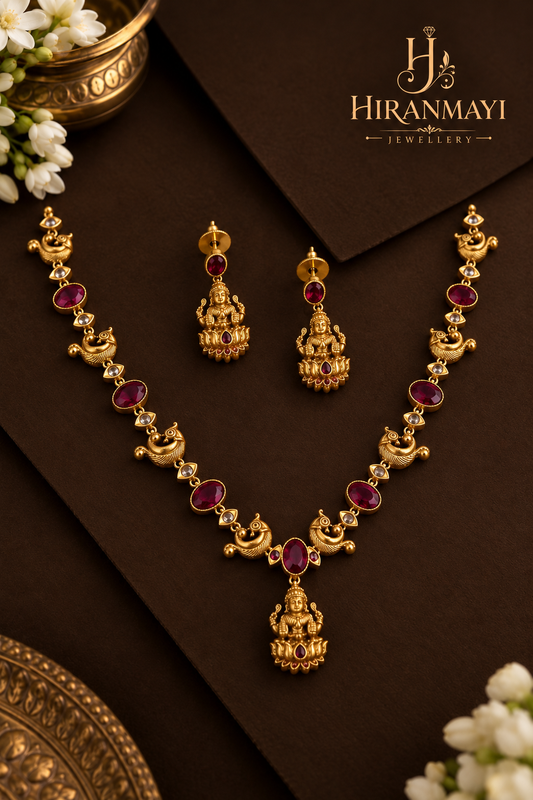 Nakshi Lakshmi antique necklace with earrings