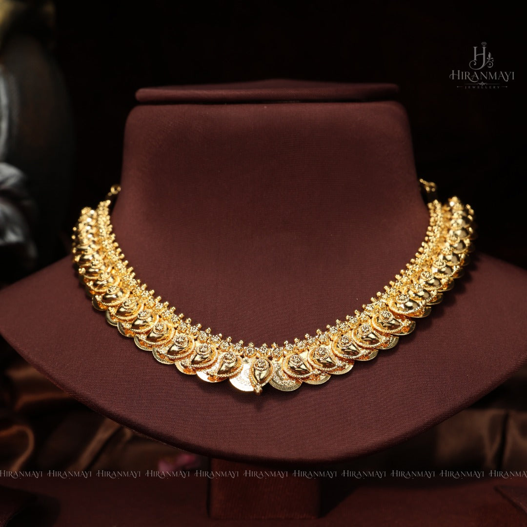 Double sided mango and coin motif vintage necklace