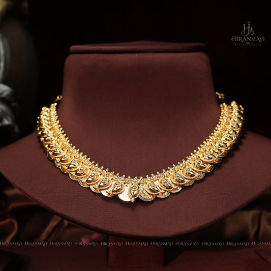 Double sided mango and coin motif vintage necklace