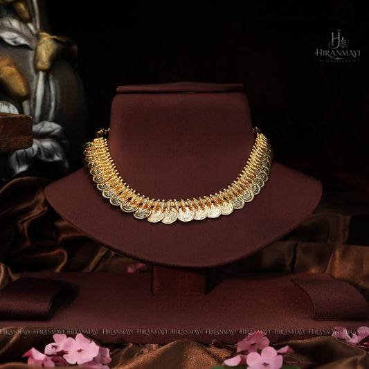 Double sided mango and coin motif vintage necklace