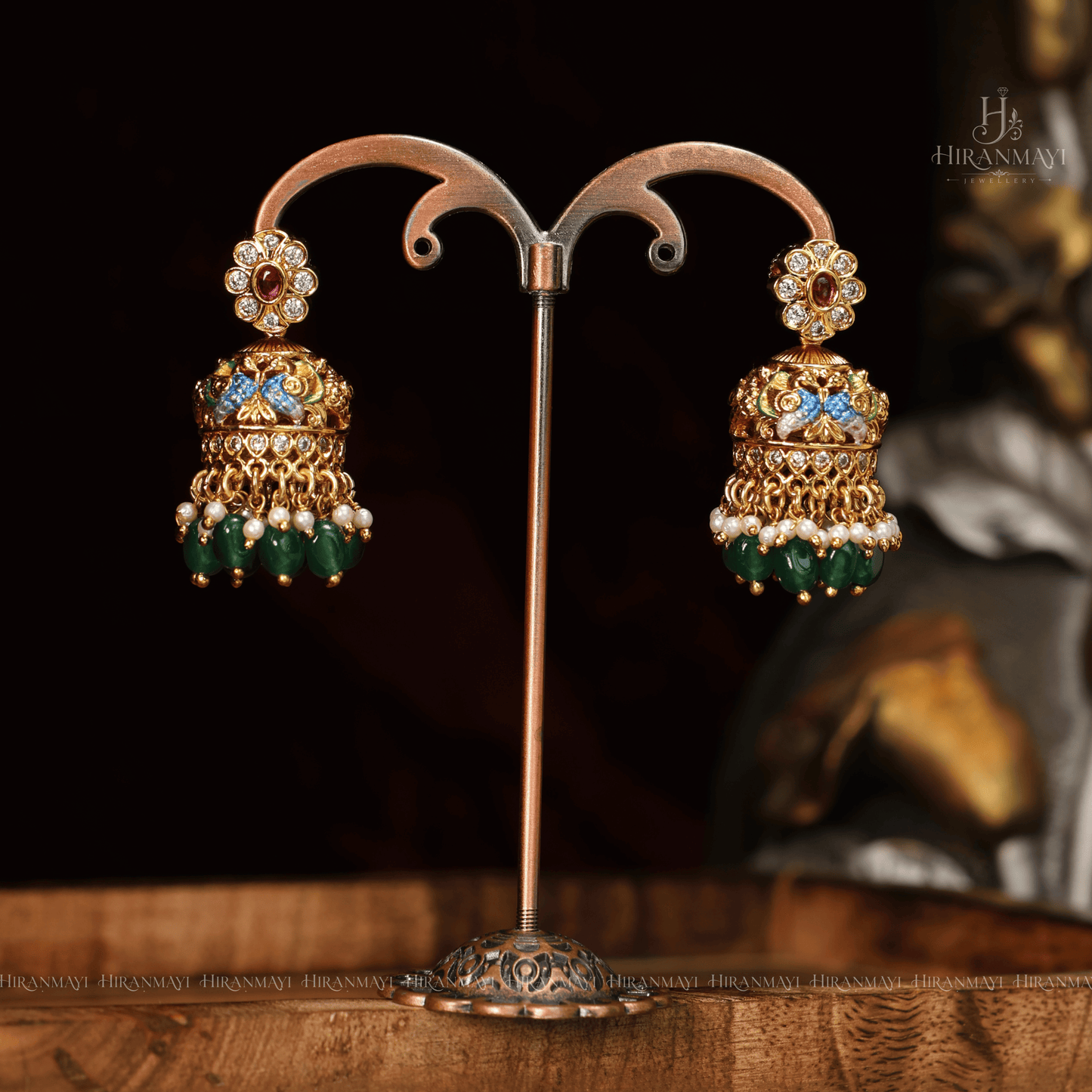 Beautifully hand crafted with Meenakari work semi bridal set
