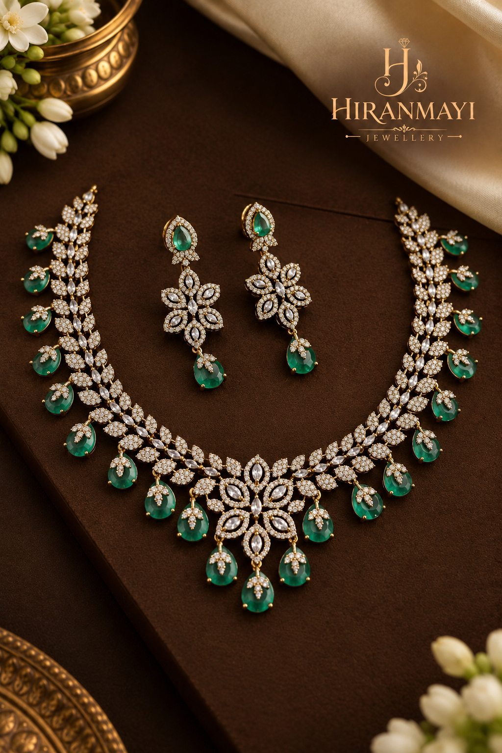 Victorian polish necklace with earrings