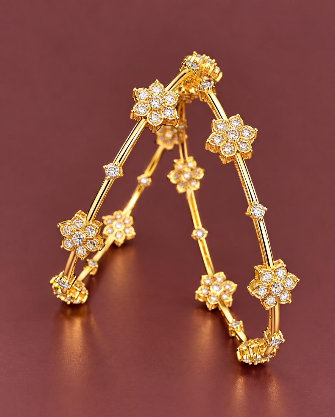 Diamond replica bangles