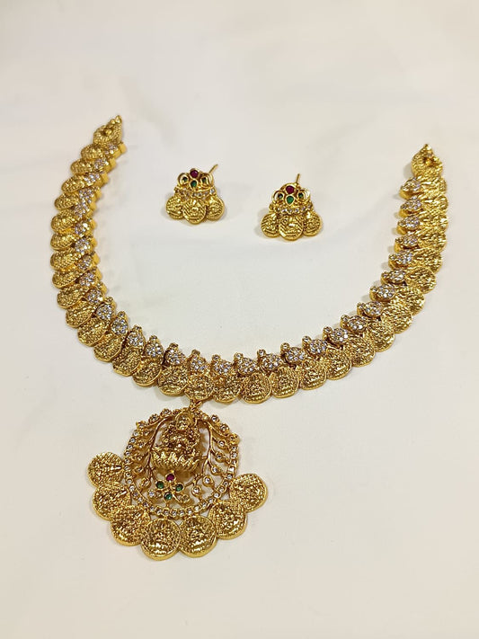 Nakshi coin necklace with earrings