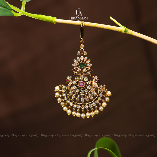 White with ruby green tikka