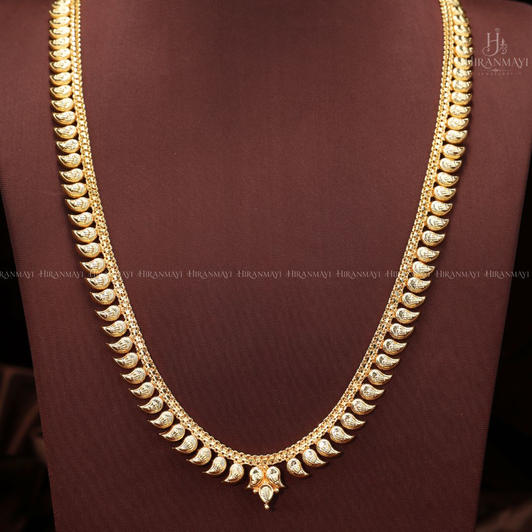 Mango motif long haram -gold