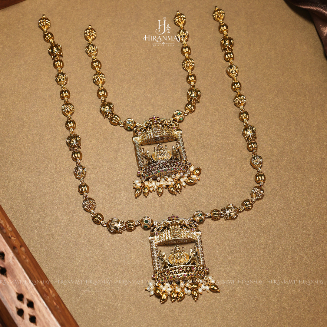 Lakshmi peedam short necklace and haram