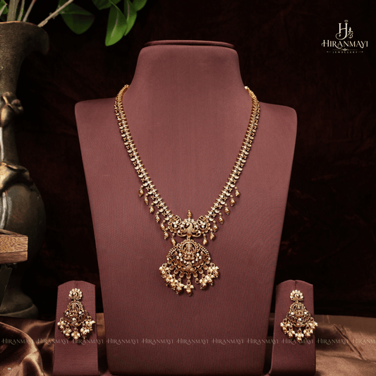 Antique Lakshmi Motif Long Haram