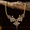 Ruby stone cubic cut necklace
