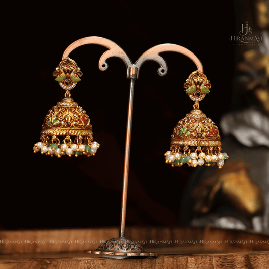Antique Srinivasa kalyanam bridal long haram with chocker