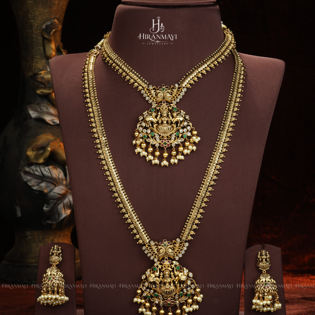 Antique Lakshmi haram and necklace