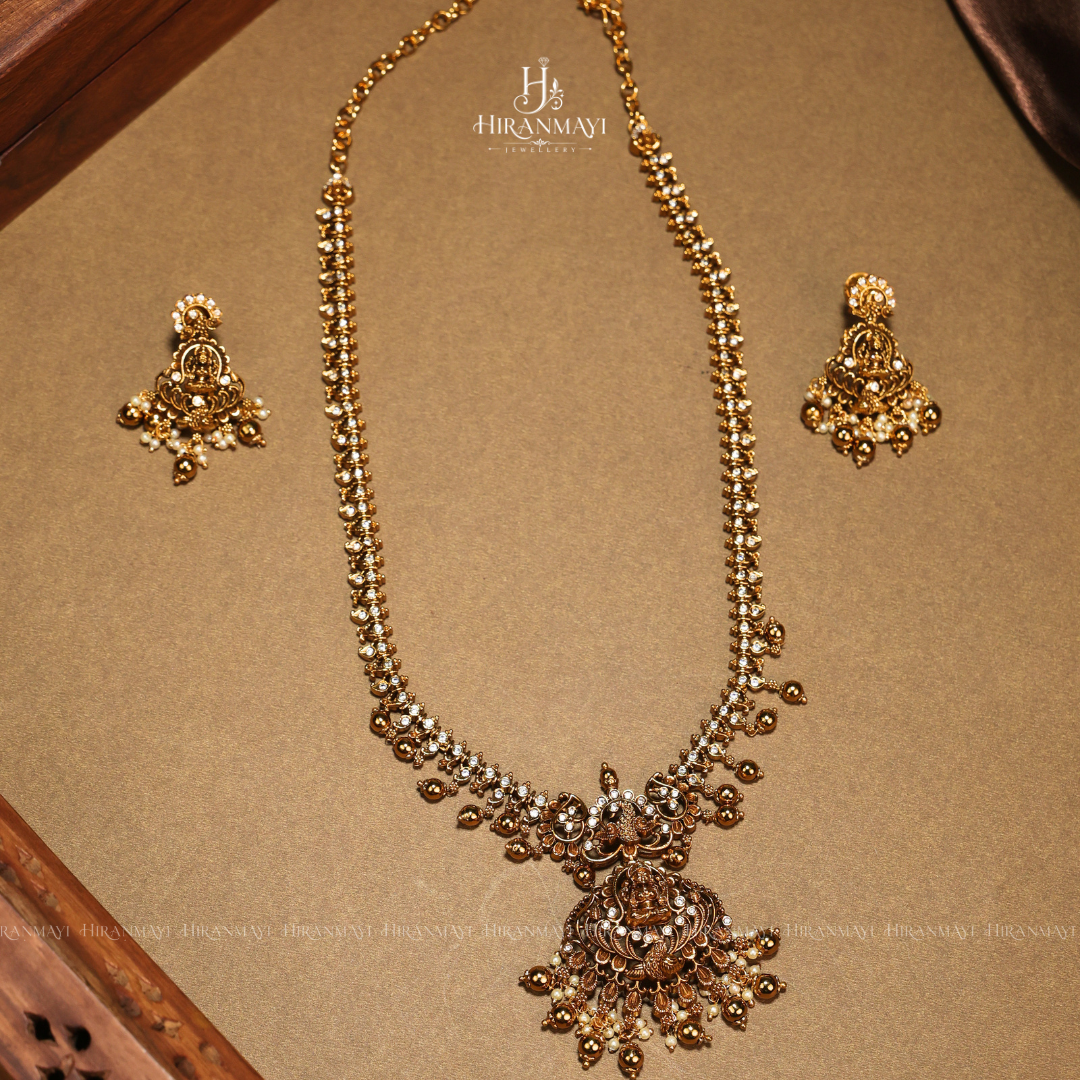 Antique long haram with earrings and Haram