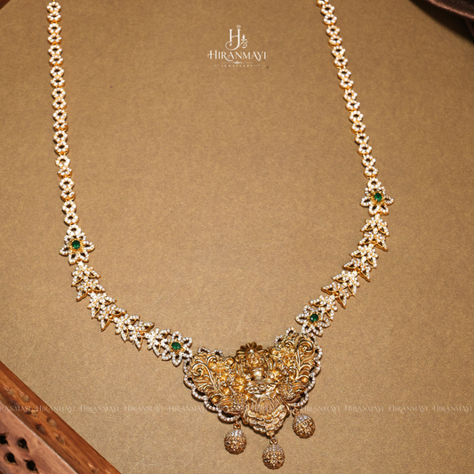 Antique with American diamond stone fitted haram