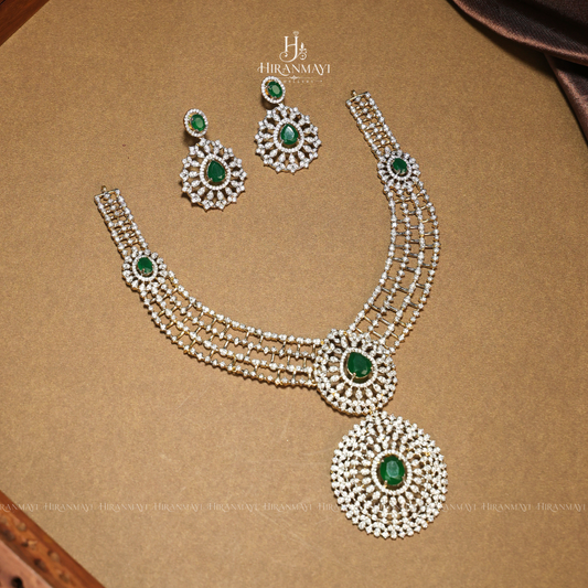 American diamond Gj polish necklace