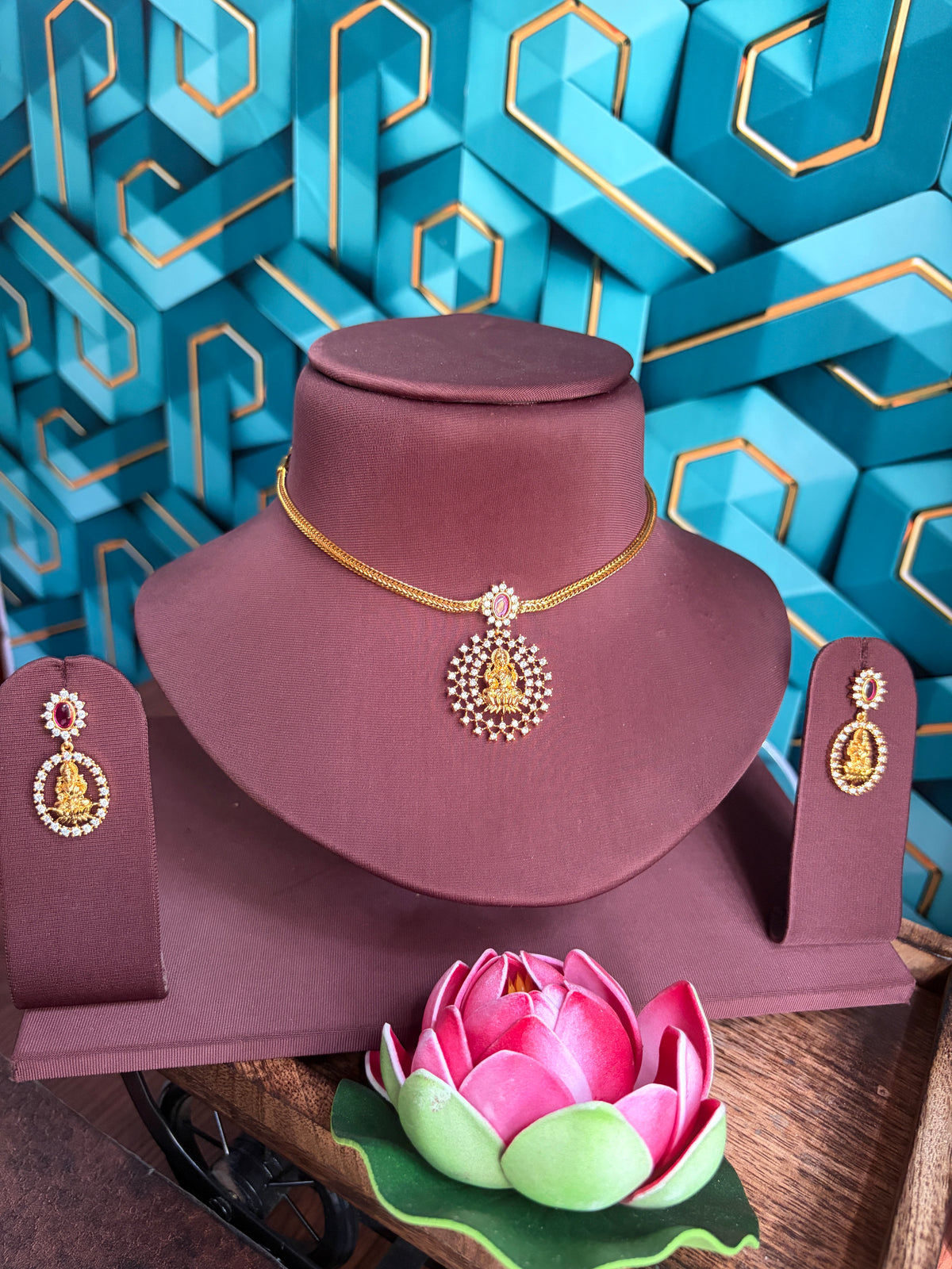 Lakshmi antique attigai with earrings
