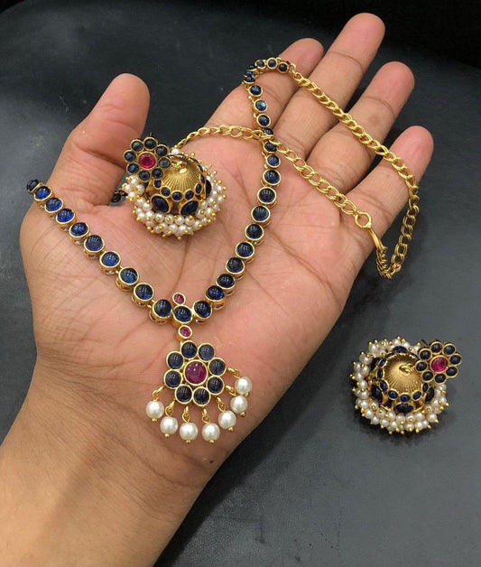 Kemp stone necklace with earrings