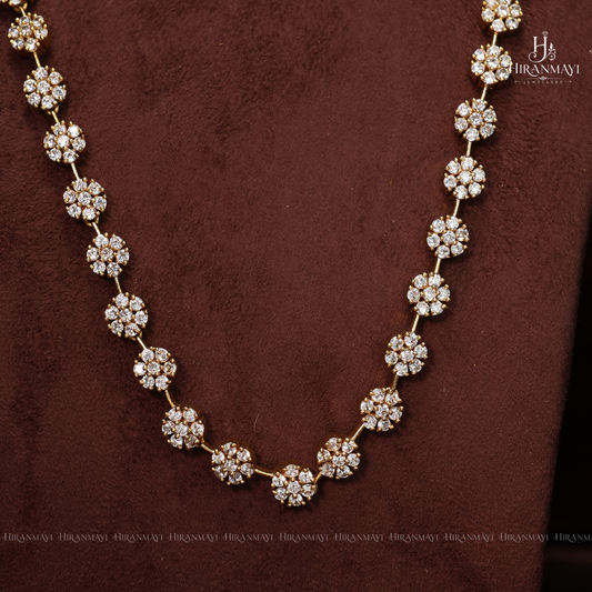 Star stud pattern American diamond long haram